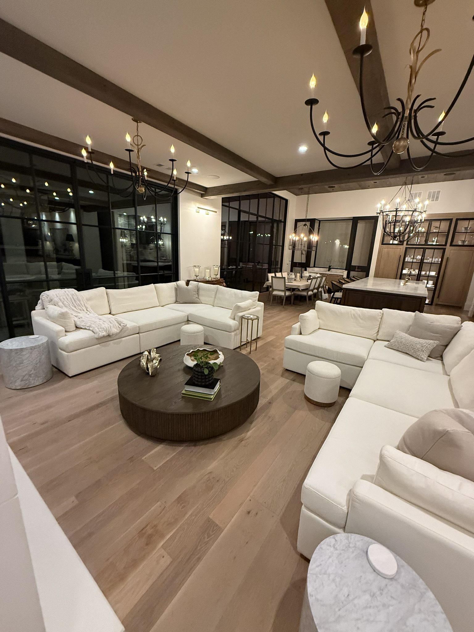 Open concept great room interior